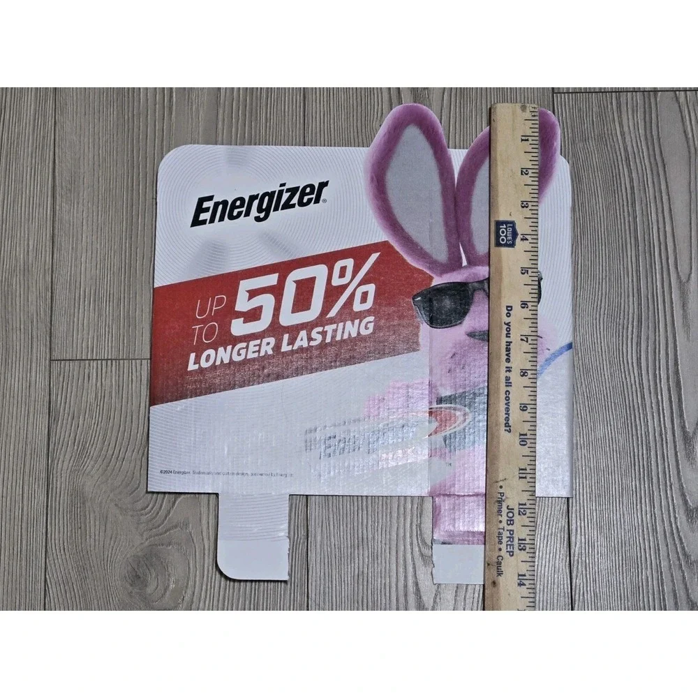 Energizer Bunny Advertising Cardboard Display Piece 2024 12